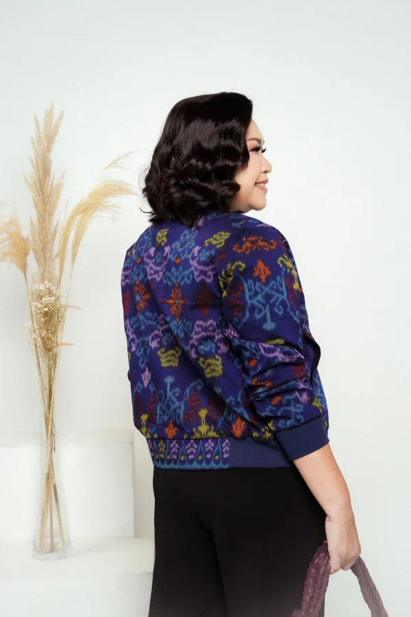Jaket Bomber Batik Tenun Swasti - Image 5