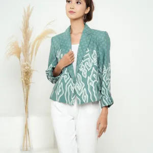 Blazer Batik Wanita Crop Megamendung Sinta